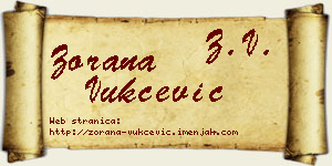 Zorana Vukčević vizit kartica